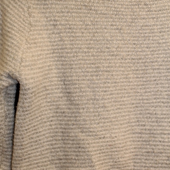 Cozy J.Crew Light Green and White Striped Sweater - Picture 2 of 2